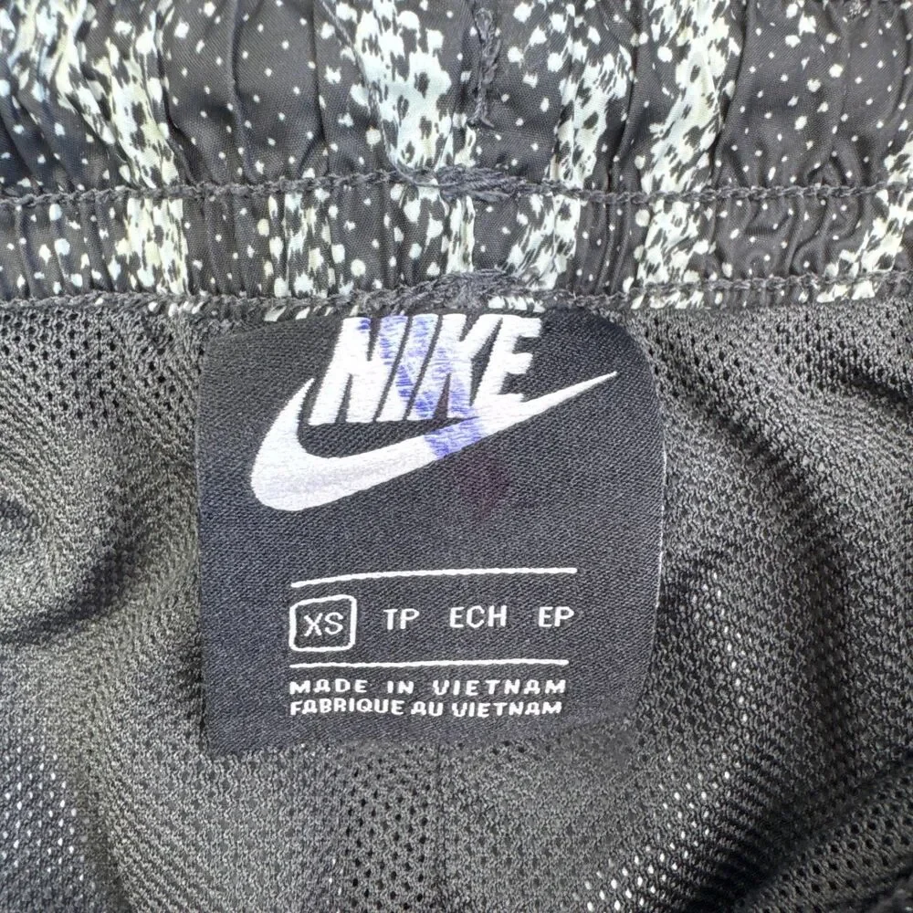 Nike Sportswear Icon Clash Jogger Pants Womens XS Black Leopard Print Drawstring